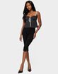 EDIKTED Contrast Polka Dot Cupped Chiffon Top image number 4