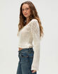 WEST OF MELROSE Open Knit Womens Sweater image number 2