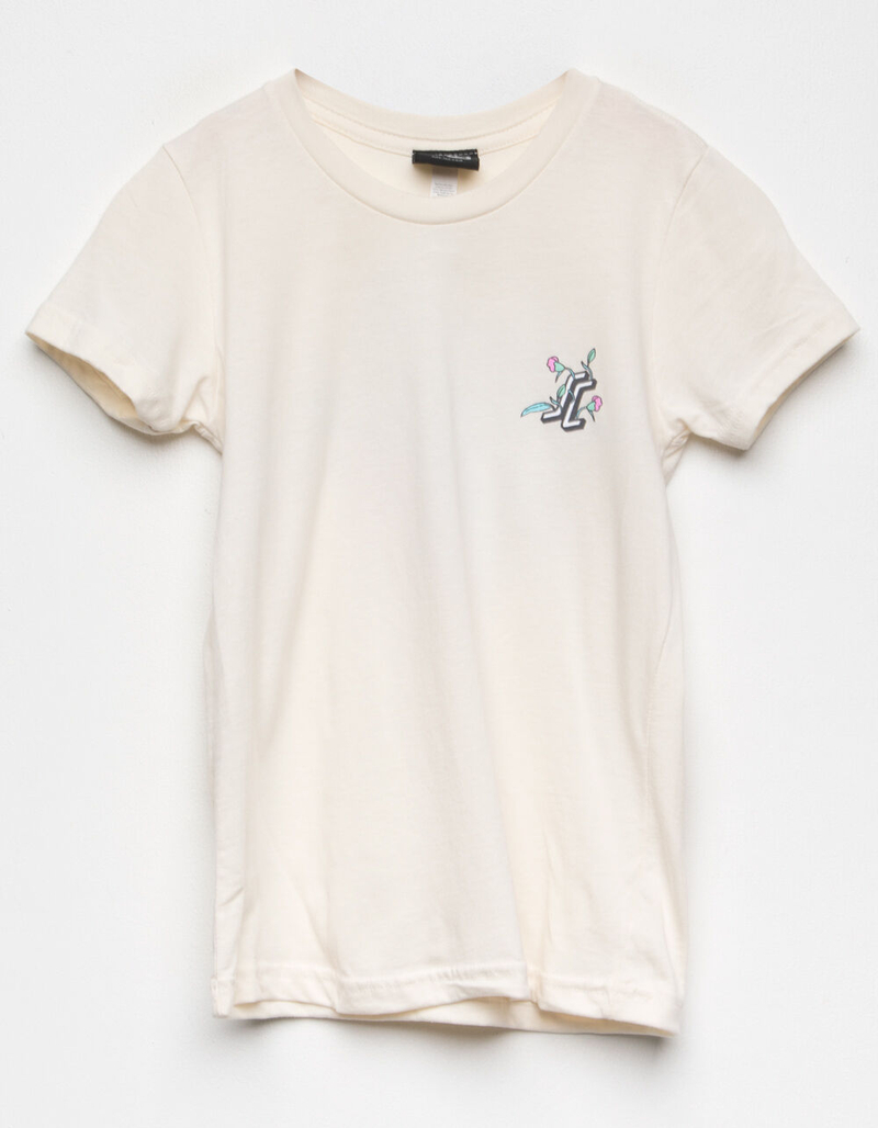 SANTA CRUZ Floral Dot Girls Oatmeal Tee image number 2
