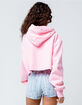 CHAMPION Reverse Weave Light Pink Womens Crop Hoodie image number 3