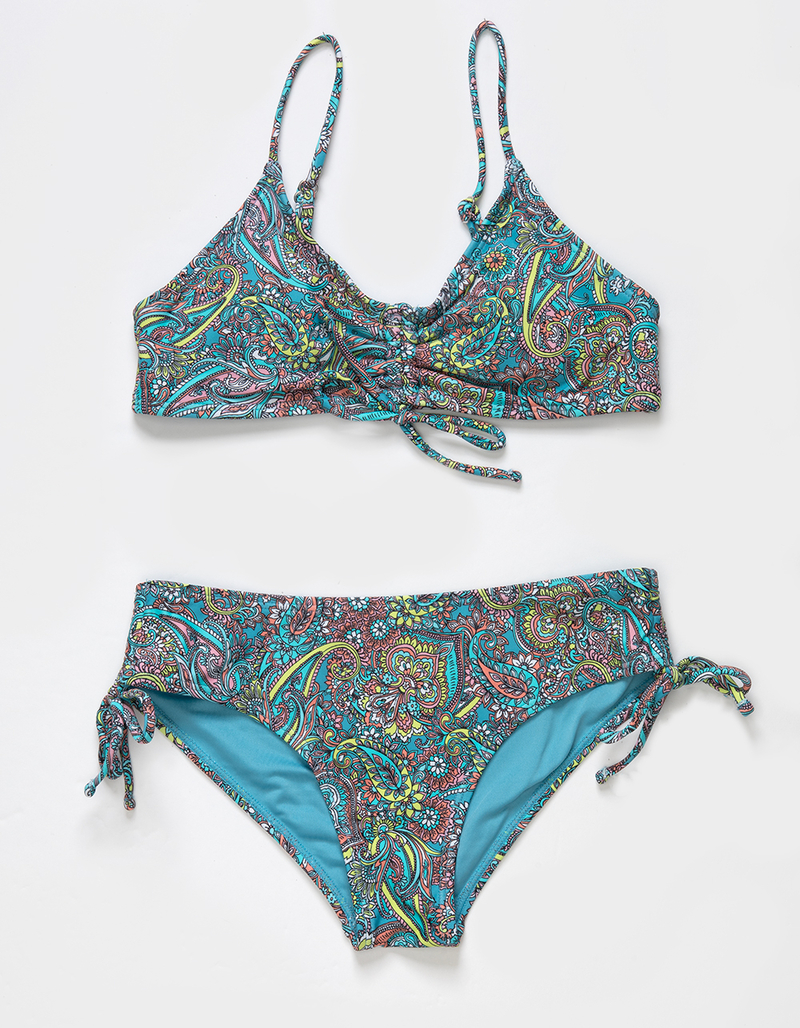 FULL TILT Cinch Bralette Girls Bikini Set image number 1