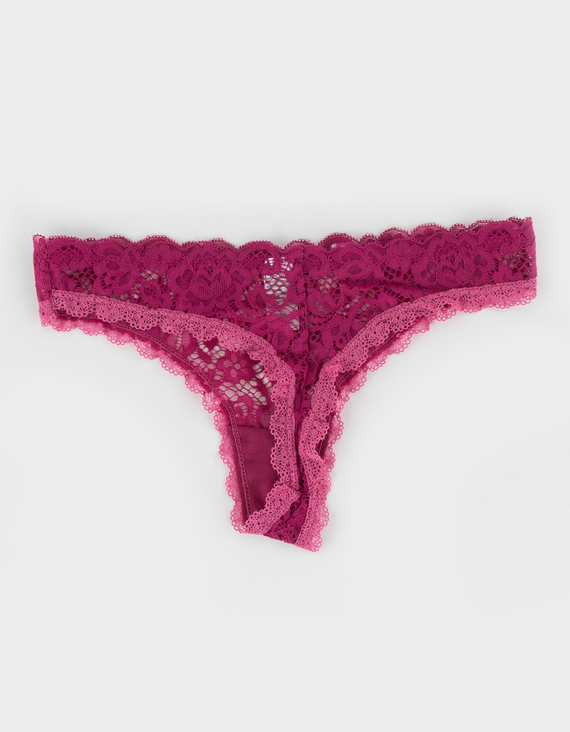 SPREE INTIMATES Mesh Lace Thong image number 1