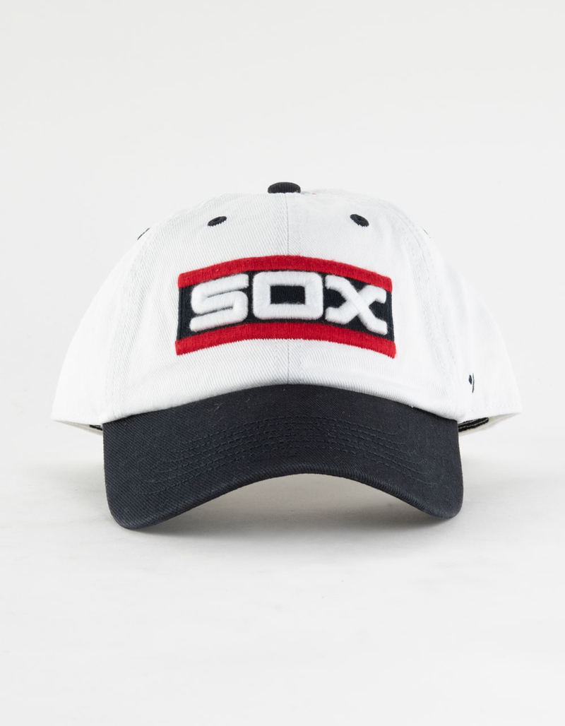 47 BRAND Chicago White Sox Cooperstown Double Header Diamond '47 Clean Up Strapback Hat image number 1