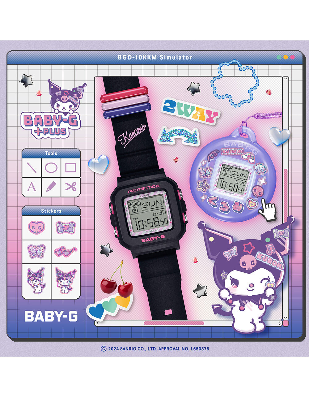 G-SHOCK Baby-G+ x Kuromi BGD10KKM-1 Watch - BLK/MULTI - ONE