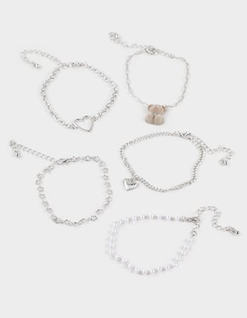 FULL TILT Teddy Bear/Croissant/Heart Bracelets Primary Image