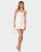 EDIKTED Fem Fold Over Satin Mini Dress image number 1