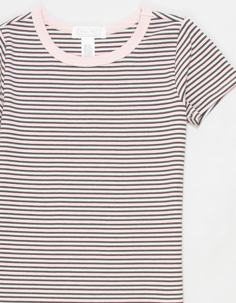 FULL TILT Essentials Girls Stripe Ringer Tee image number 1