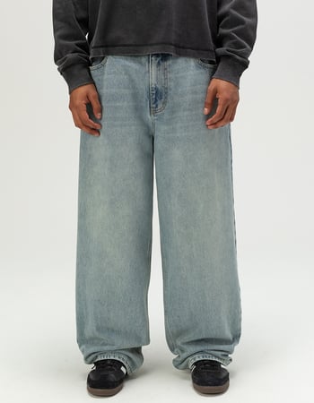 RSQ Mens Extra Baggy Embroidered Jeans Alternative Image