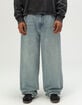 RSQ Mens Extra Baggy Embroidered Jeans image number 2