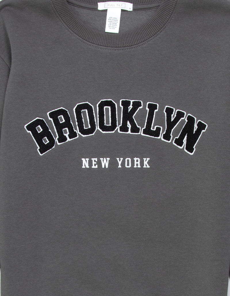 FULL TILT Brooklyn Chenille Girls Crewneck Sweatshirt image number 1