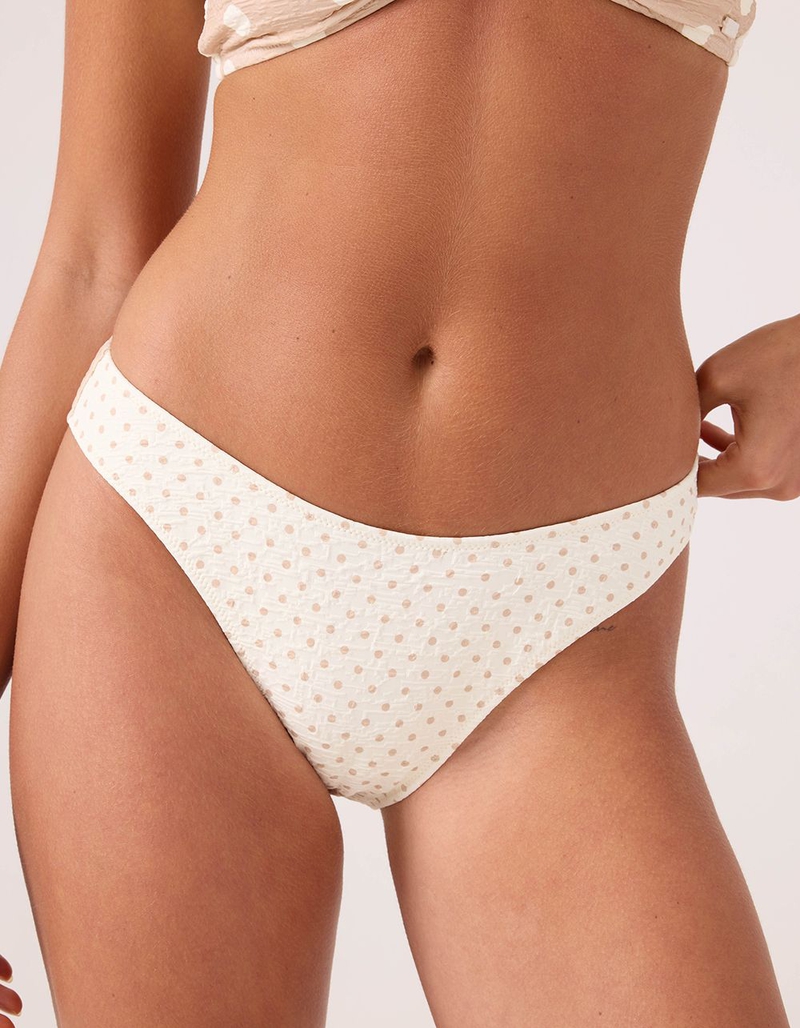 ROXY Puka Dots Scoop Moderate Bikini Bottoms image number 2