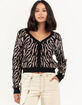FULL TILT Womens Zebra Cardigan  image number 1