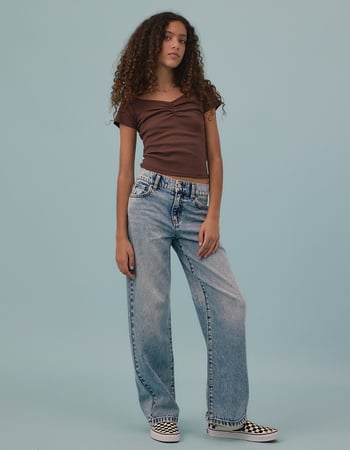 RSQ High Rise Wide Leg Girls Jeans Primary Image