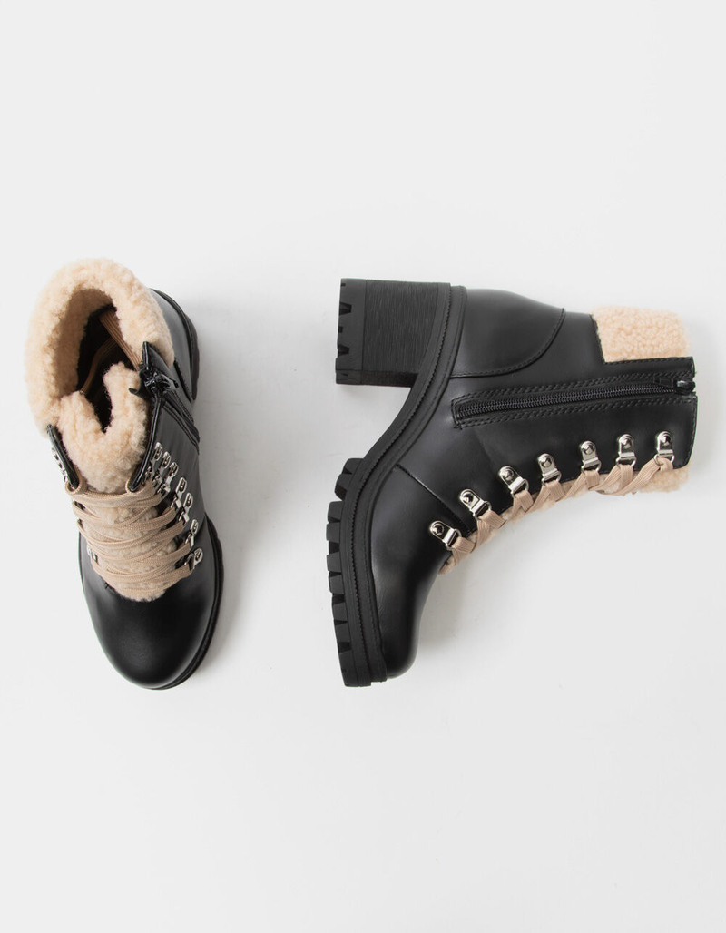 SODA Shearling Womens Hiker Boots image number 4