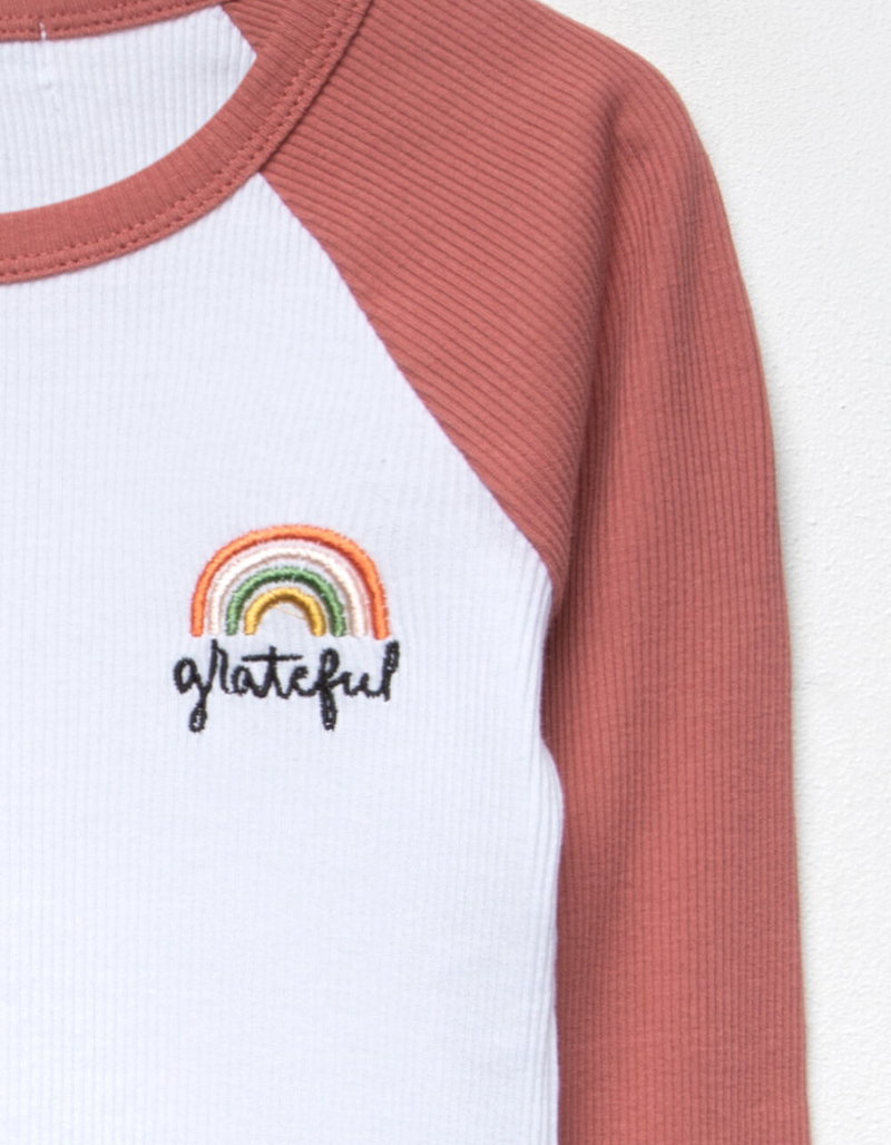RSQ Embroidered Rainbow Girls Raglan Tee image number 2