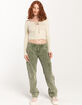 FIVESTAR GENERAL CO. Lace Up Womens Long Sleeve Top image number 7