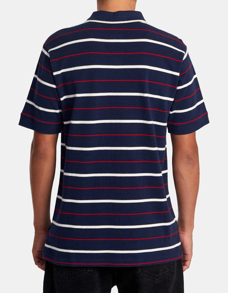 RVCA Pennant Mens Stripe Polo Shirt image number 4