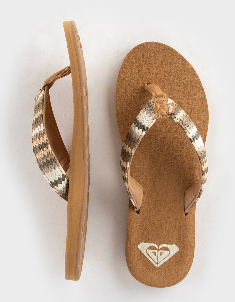 ROXY Porto Raffia Womens Thong Sandals image number 4