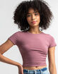 BOZZOLO Womens Purple Crew Neck Tee image number 1