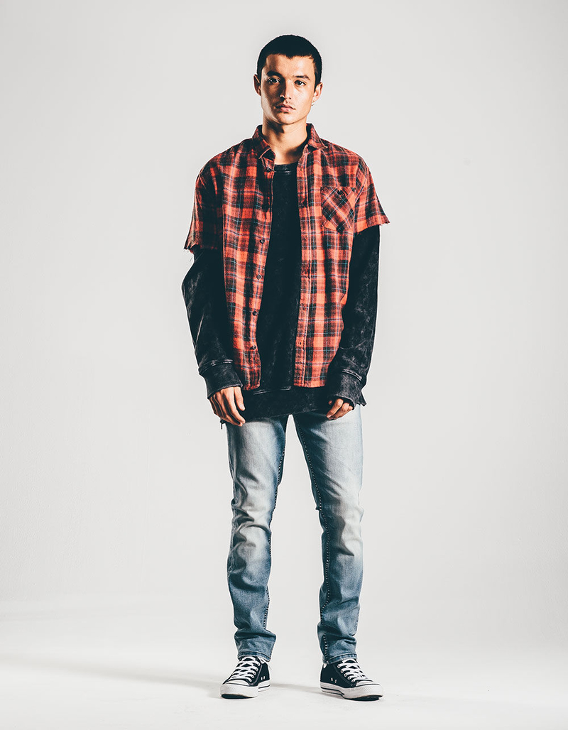 RSQ Seattle Mens Skinny Tapered Stretch Jeans image number 0