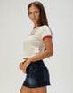 BRIXTON x Ford Mustang Womens Baby Ringer Tee image number 3