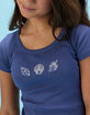 FULL TILT Embroidered Seashells Girls Tee image number 4