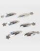 FULL TILT 6 Pack Dangle Star Charm Hair Clips image number 2