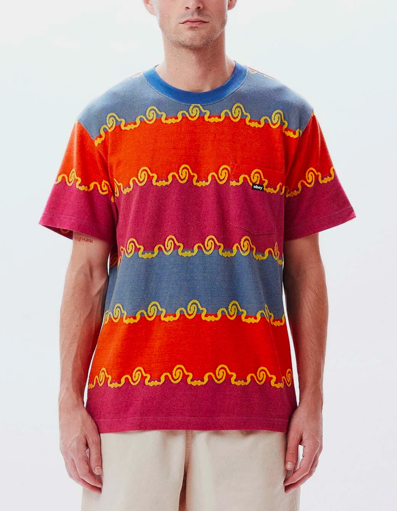 OBEY Receptor Jacquard Mens Pocket Tee image number 2