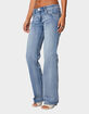 EDIKTED Boot Cut Washed Low Rise Jeans image number 4