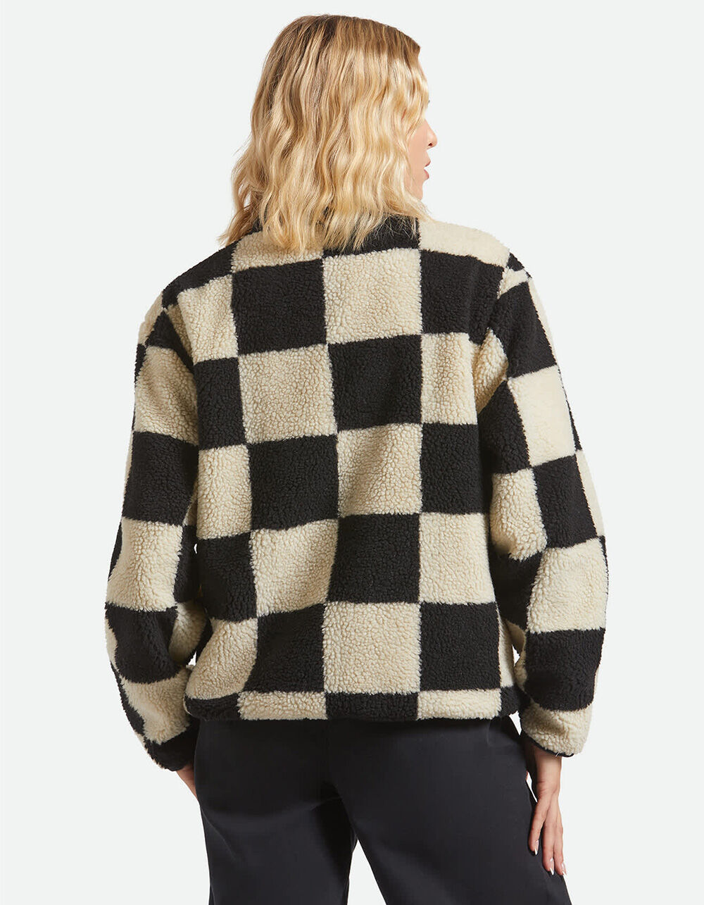 BRIXTON Delilah Womens Sherpa Jacket - BLK/WHT | Tillys