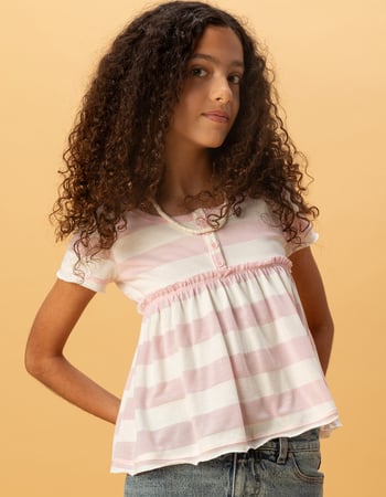 RSQ Girls Stripe Babydoll Top Primary Image