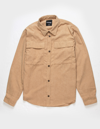 RSQ Mens Oversized Corduroy Button Up Shirt Alternative Image