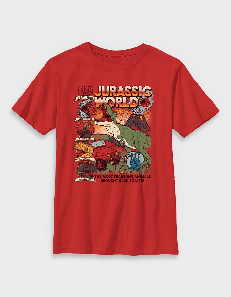 JURASSIC WORLD REBIRTH Cartoon Comic Unisex Kids Tee image number 0