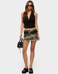 EDIKTED Nadyah Studded Camo Denim Mini Skirt image number 5