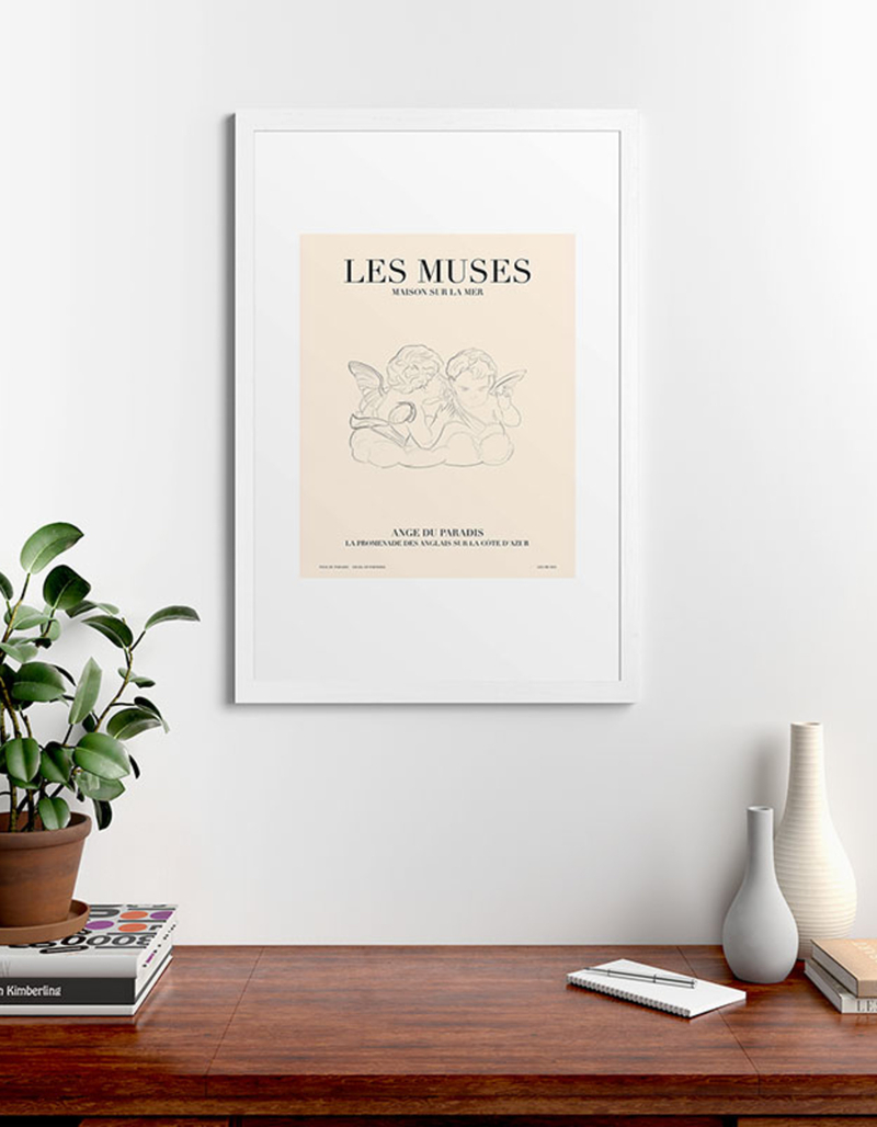 DENY DESIGNS Les Muses Cherubs 24" x 36" Framed Art Print image number 1