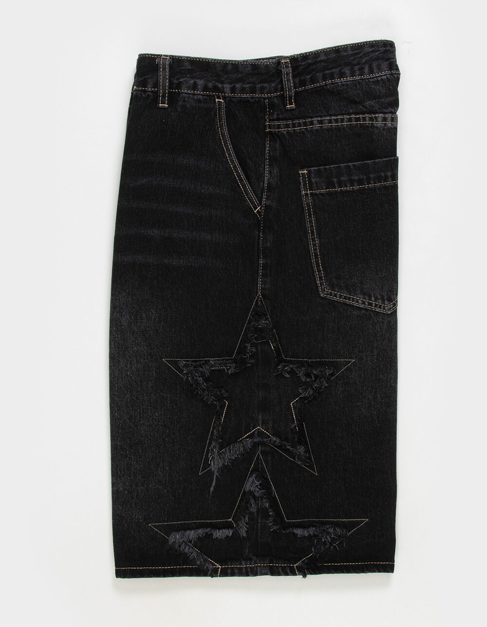 RSQ Mens Baggy Applique Jorts - WASHED BLACK | Tillys