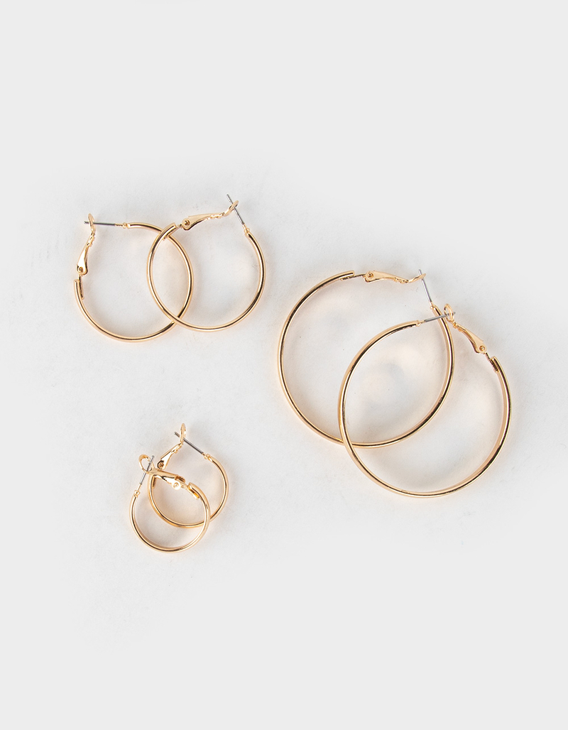 FULL TILT 3 Pack Hoop Earring Set image number 1