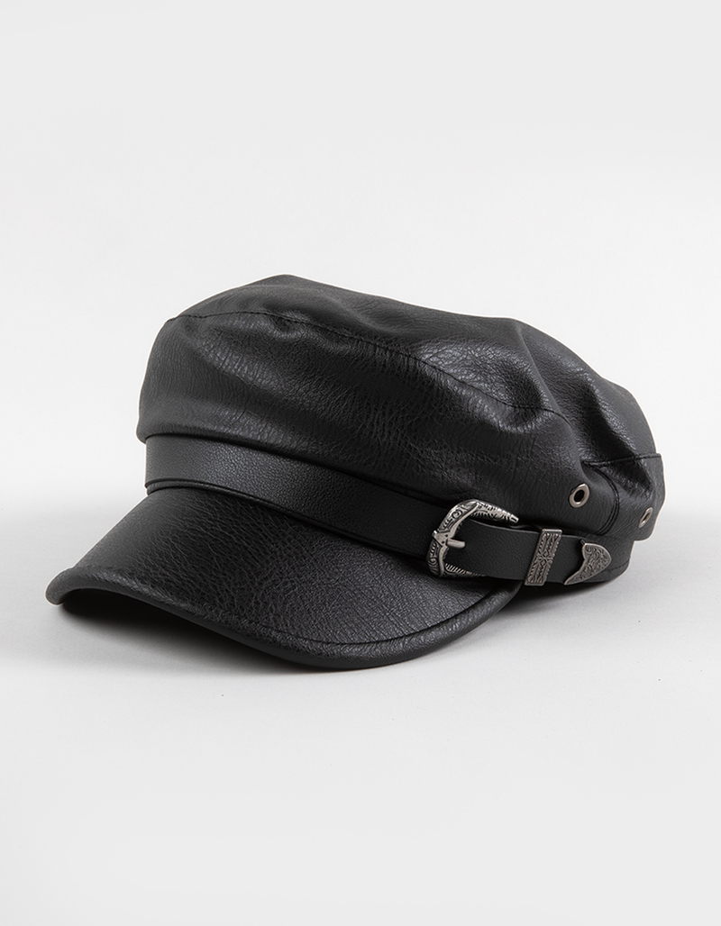 Phoenix Faux Leather Womens Fiddler Cap image number 0