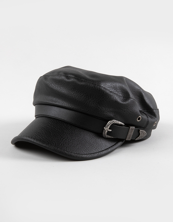 Phoenix Faux Leather Womens Fiddler Cap Primary Image