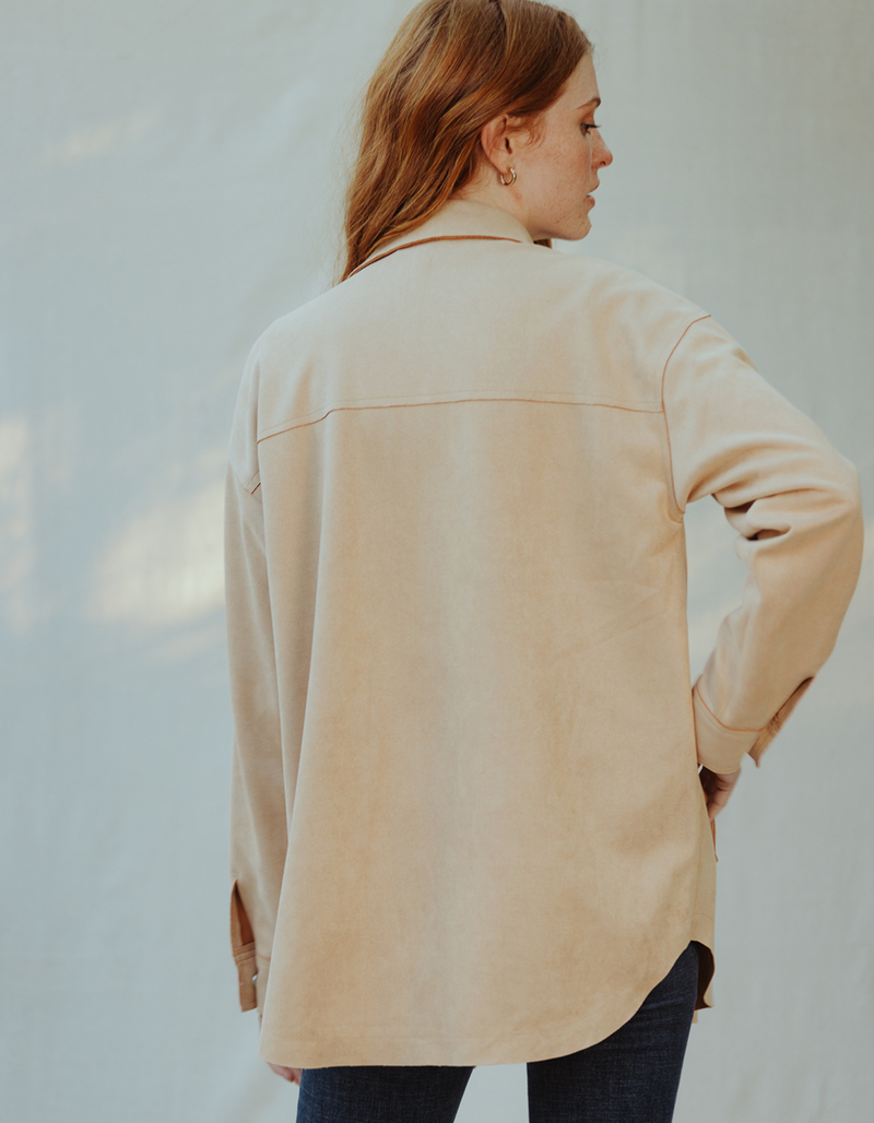 WEST OF MELROSE Suede Womens Shacket image number 5