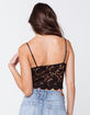 HEART & HIPS Allover Lace Black Womens Bralette image number 3