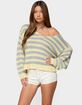EDIKTED Eugenie Oversized Striped Sweater image number 1