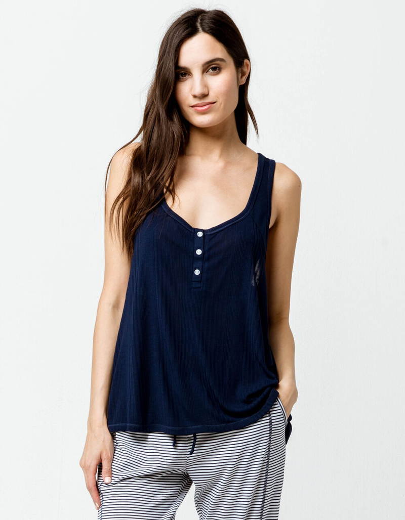 SPLENDID Lounge Navy Womens Tank Top image number 0
