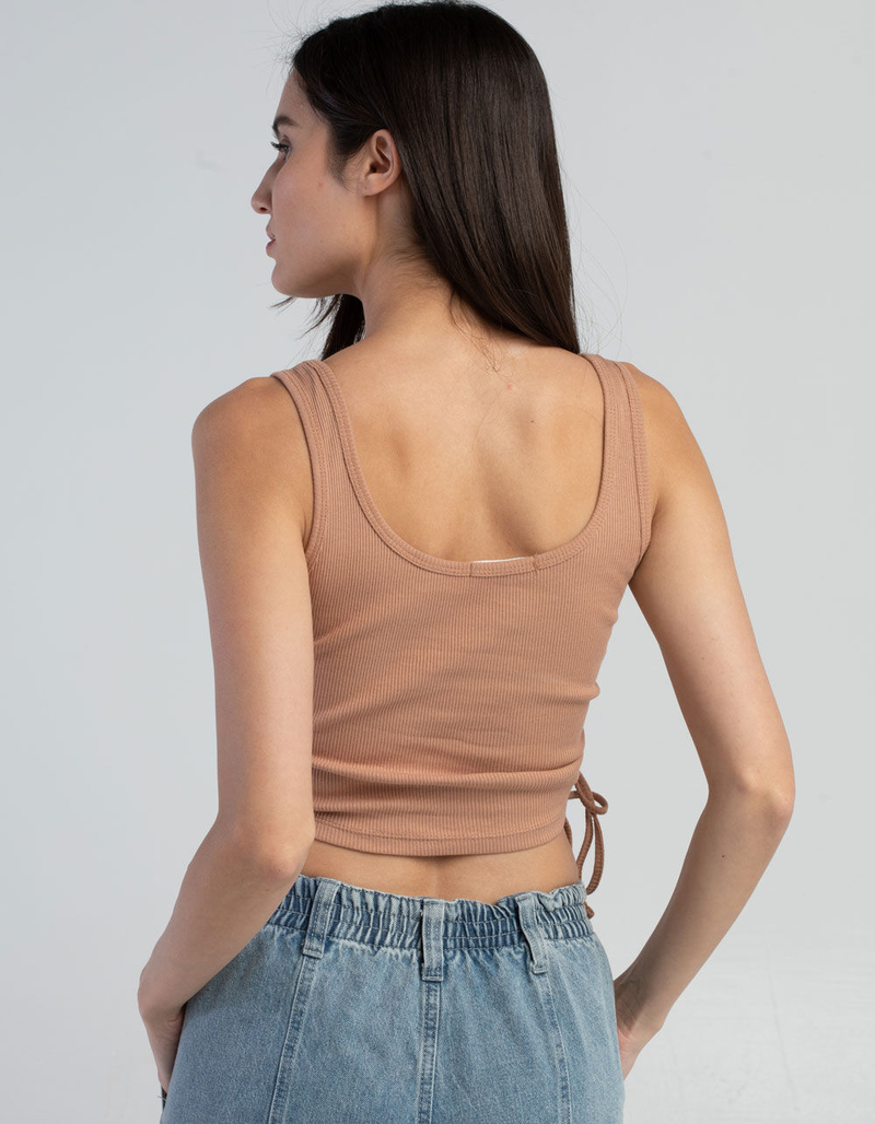 FULL TILT Lucky Me Cinch Side Womens Tank Top image number 4