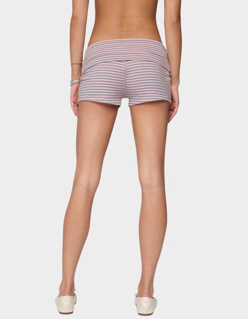 EDIKTED Kodi Striped Fold Over Shorts image number 2