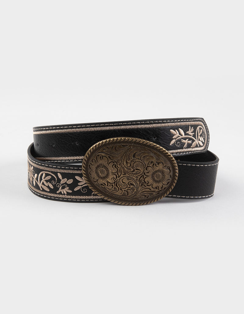 Floral Embroidered Belt image number 0