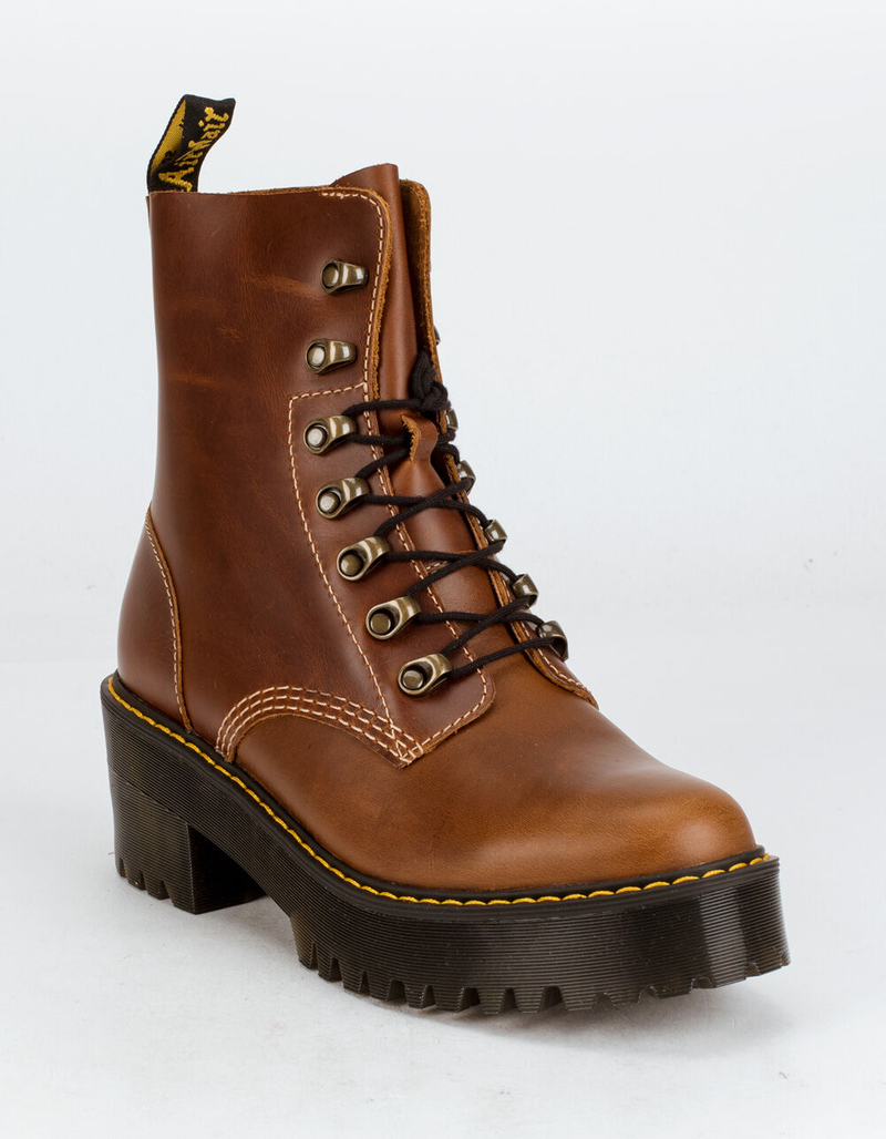 DR. MARTENS Leona Orleans Womens Leather Heeled Boots image number 0