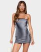 EDIKTED Parisa Strapless Striped Knit Mini Dress image number 1