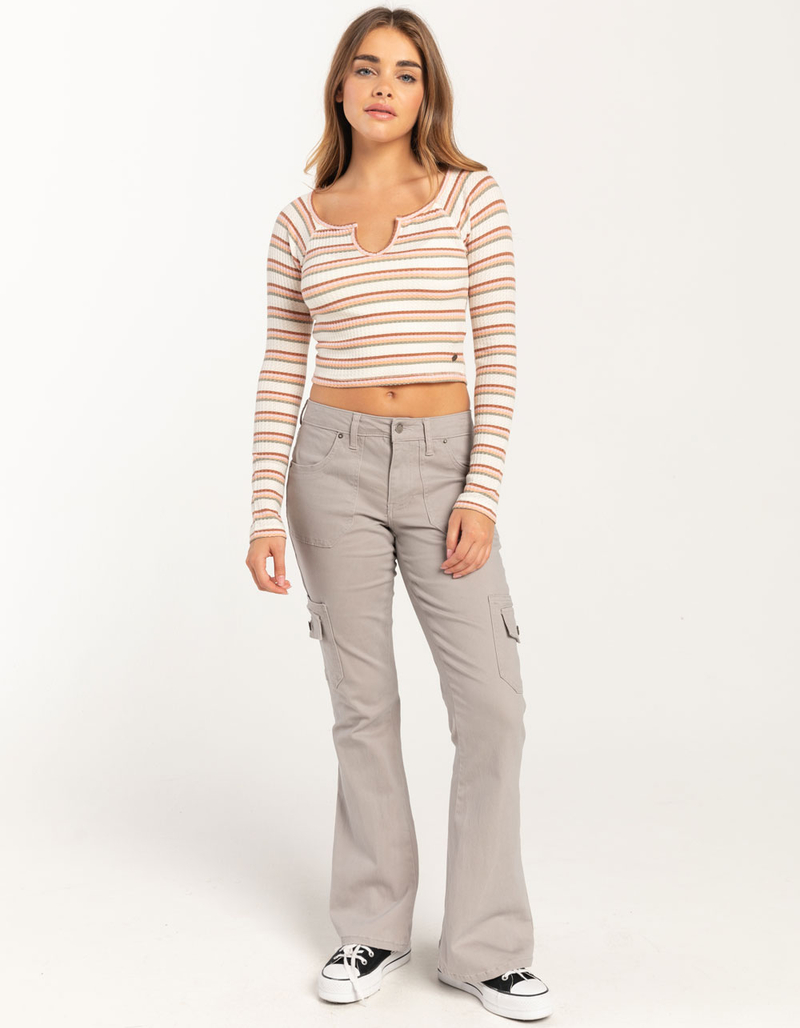 ROXY Stripe Waffle Womens Top image number 1
