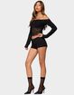 EDIKTED Tauri Lacey Ruffled Off Shoulder Top image number 4